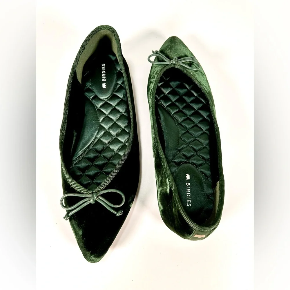 Birdies NWOT Goldfinch Velvet pointed toe ballet flats - Picture 8 of 10
